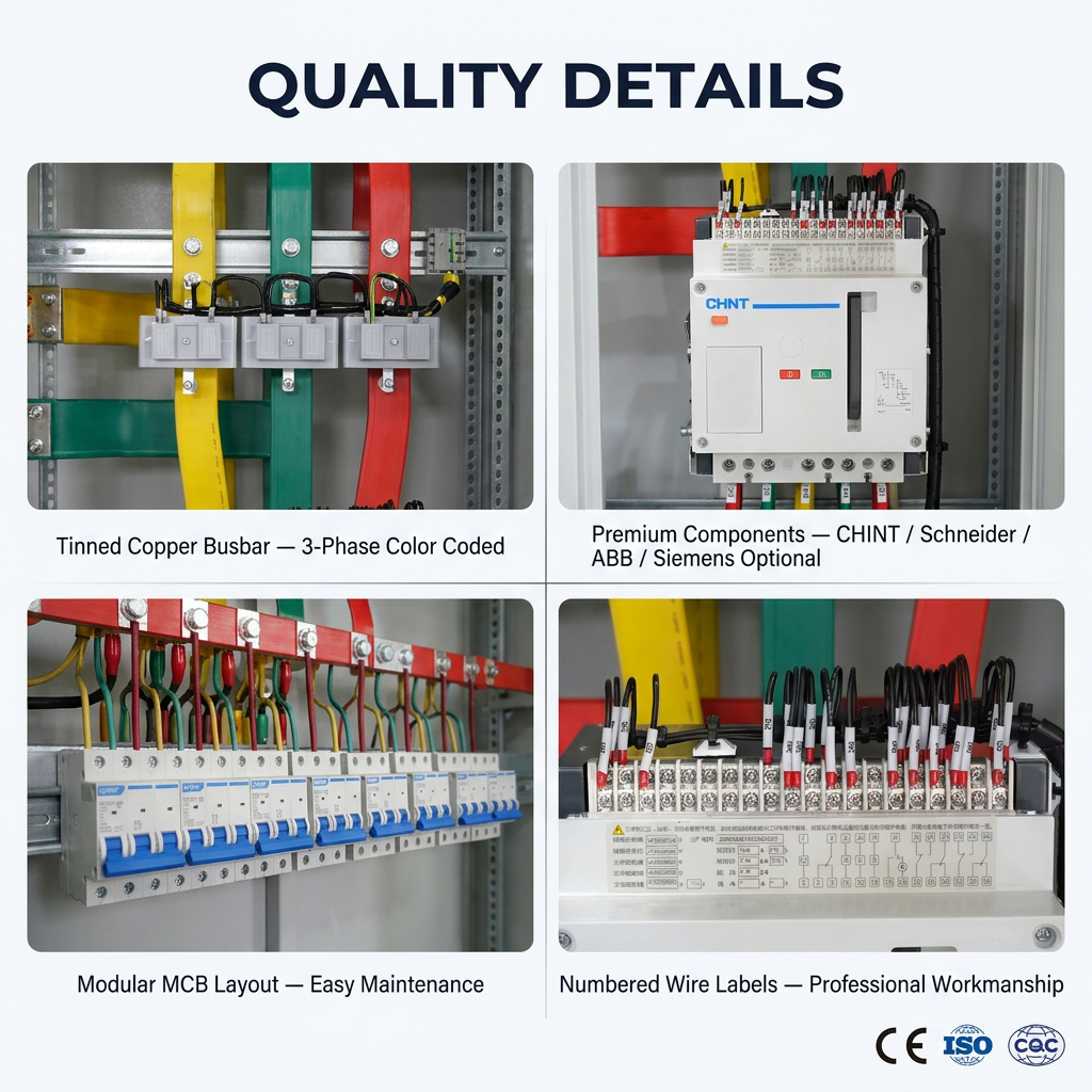 IP65 Waterproof Low Voltage Power Distribution Box Metal Electrical Enclosure with Transparent Window for Outdoor Indoor