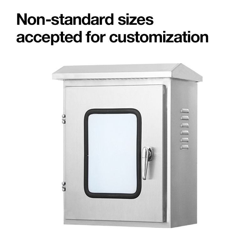 Custom Size Wall-mounted Rainproof Multifunction Stainless Steel Junction Box Enclosure IP66 Rating 8 Distribution Equipment