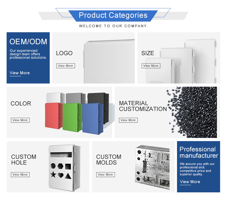 IP66 Waterproof Electrical Enclosure Rustproof ABS Junction Box Durable Plastic Distribution Box With Plastic Latches