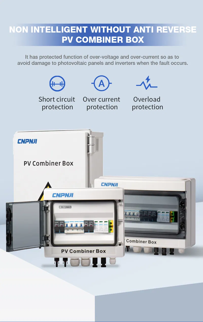 Power Distribution Box Smart Combiner Box for Solar Panel 2in 1out