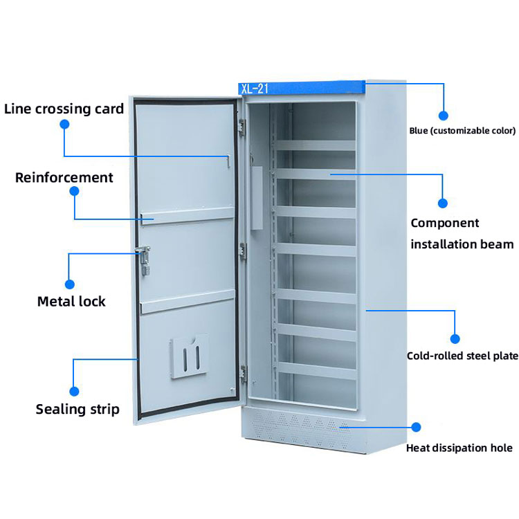 Kesongda XL-21 Control Distribution Box Floor-standing Indoor Use IP66 Rated 100-630V Low-voltage Rainproof Powder Coated