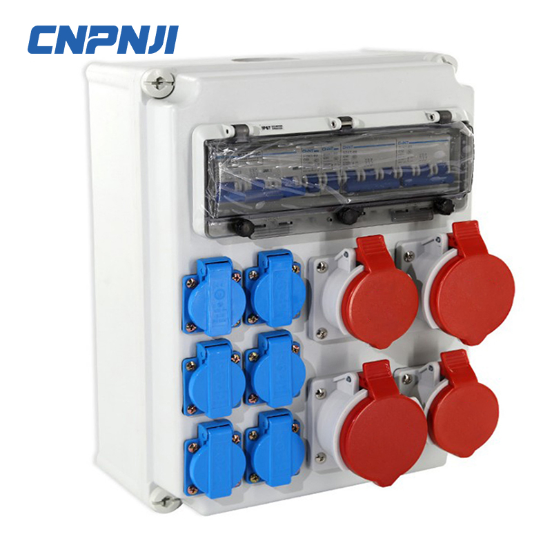 Industrial Power Distribution Box Socket Enclosure Case Waterproof Electrical Panel Equipment Circuit Breaker (MCB) Combination Box