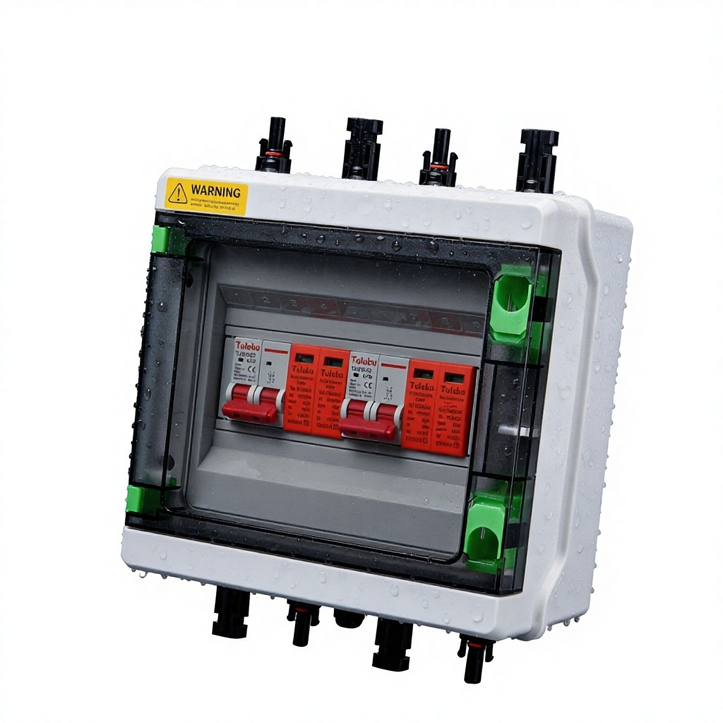 Photovoltaic Combiner Box DC 1000V IP65 Waterproof 40A/25A Plastic Cross-Border Outdoor Solar Power Distribution Box