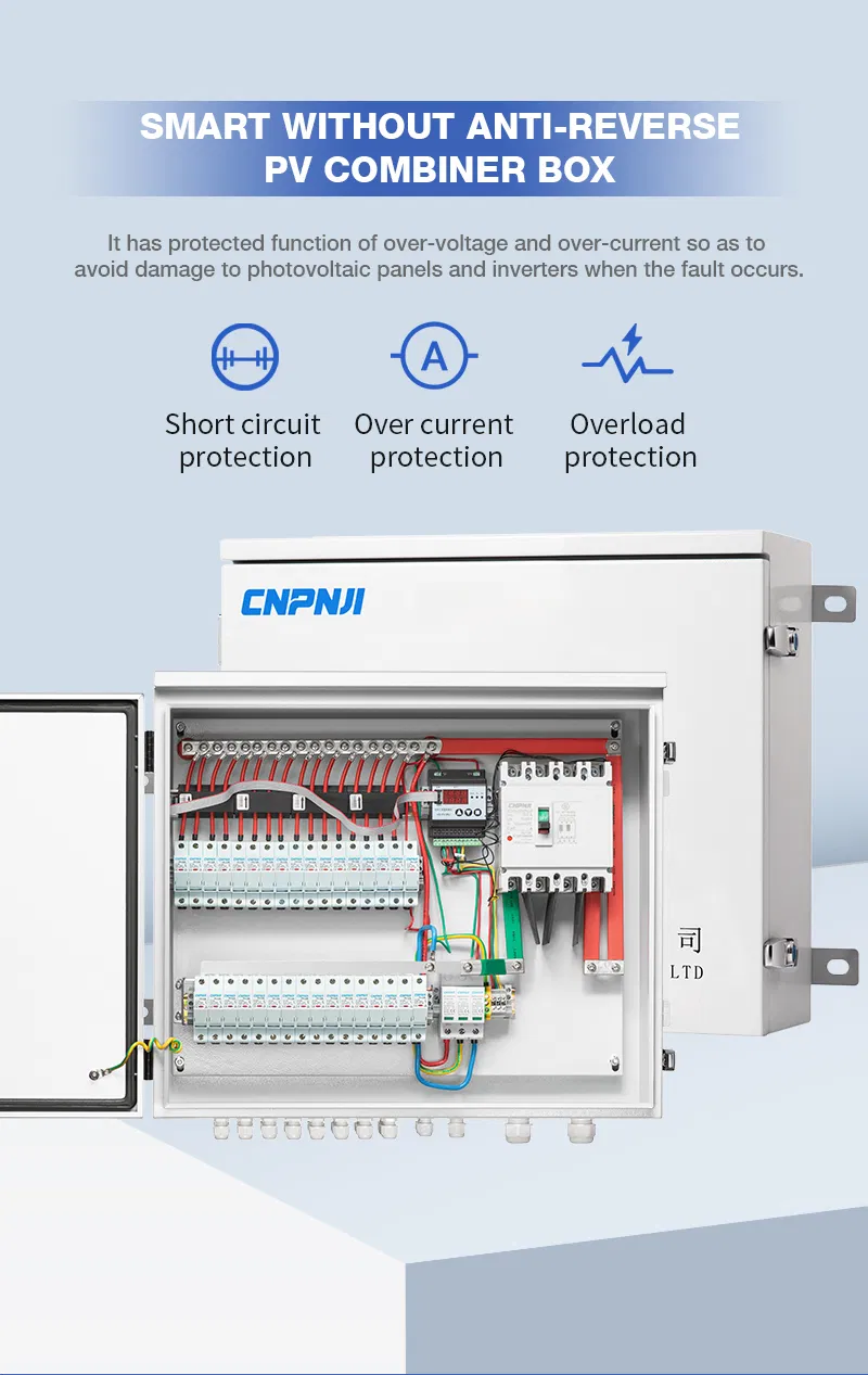 Photovoltaic Power Convergence AC DC Distribution Box Lightning Protection Intelligent Convergence Box Solar 16 in 1 out 1000 Grid-Connected