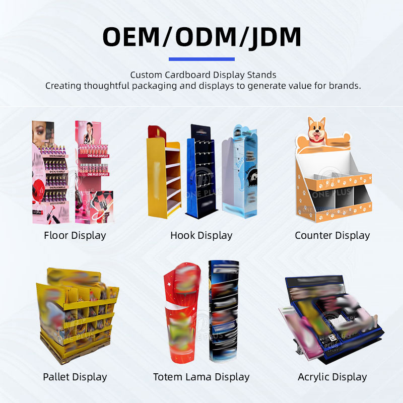 Eco-Friendly Recyclable Foldable Rotating Floor Standing Cardboard Display Stand Biscuit Paper Racks for Advertising