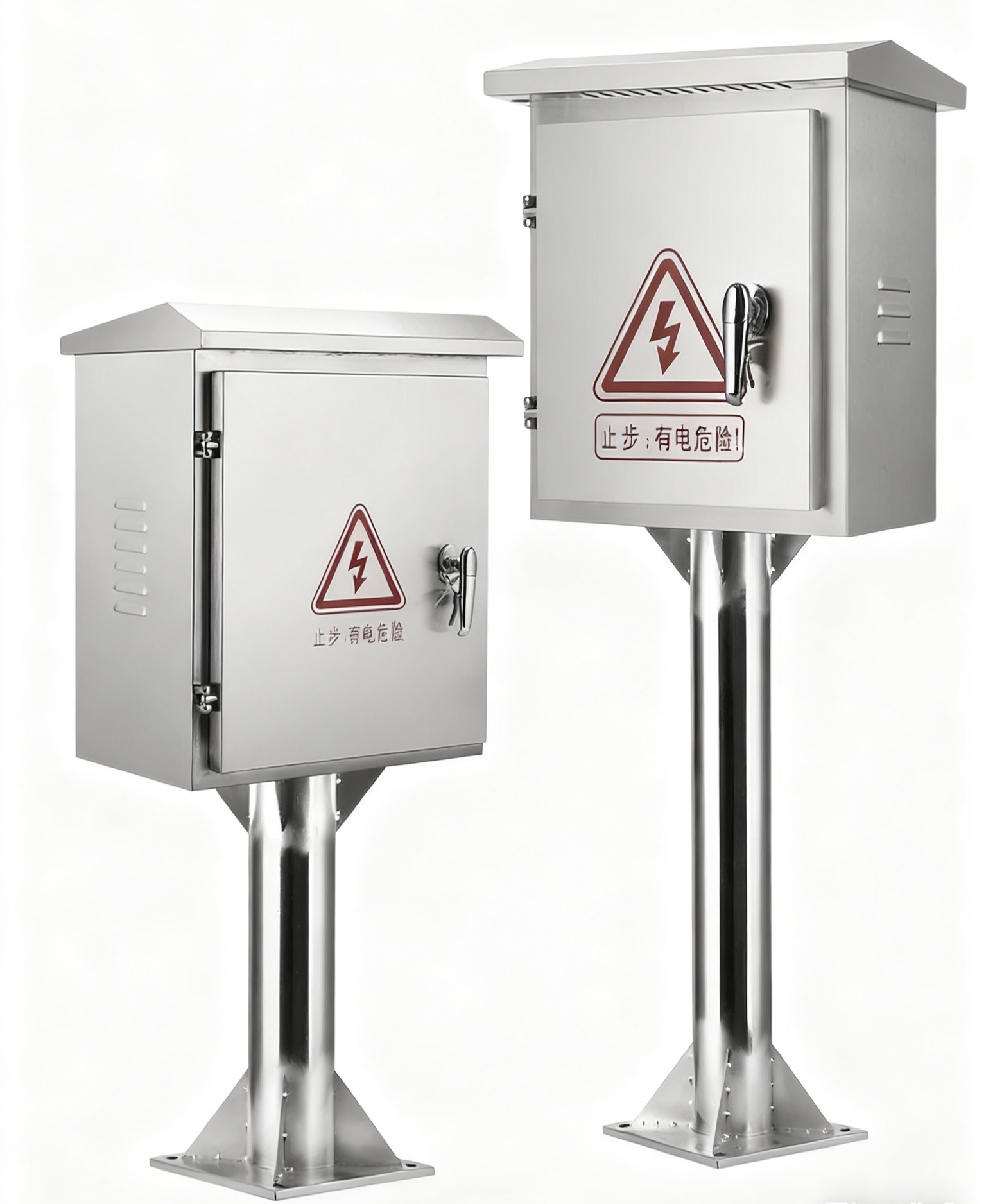 Custom CE Certified Outdoor Brushed Surface Stainless Steel IP65 Weatherproof Portable Floor-standing Distribution Box