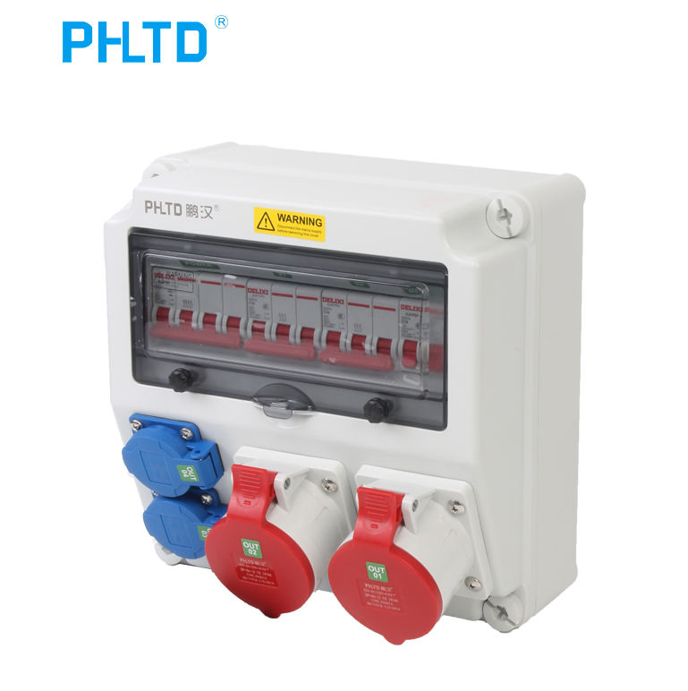 IP67 32A/16A 5p Socket Distribution Electrical Junction Boxes Portable Power Distribution Box Socket Board Box with Wall Mounted