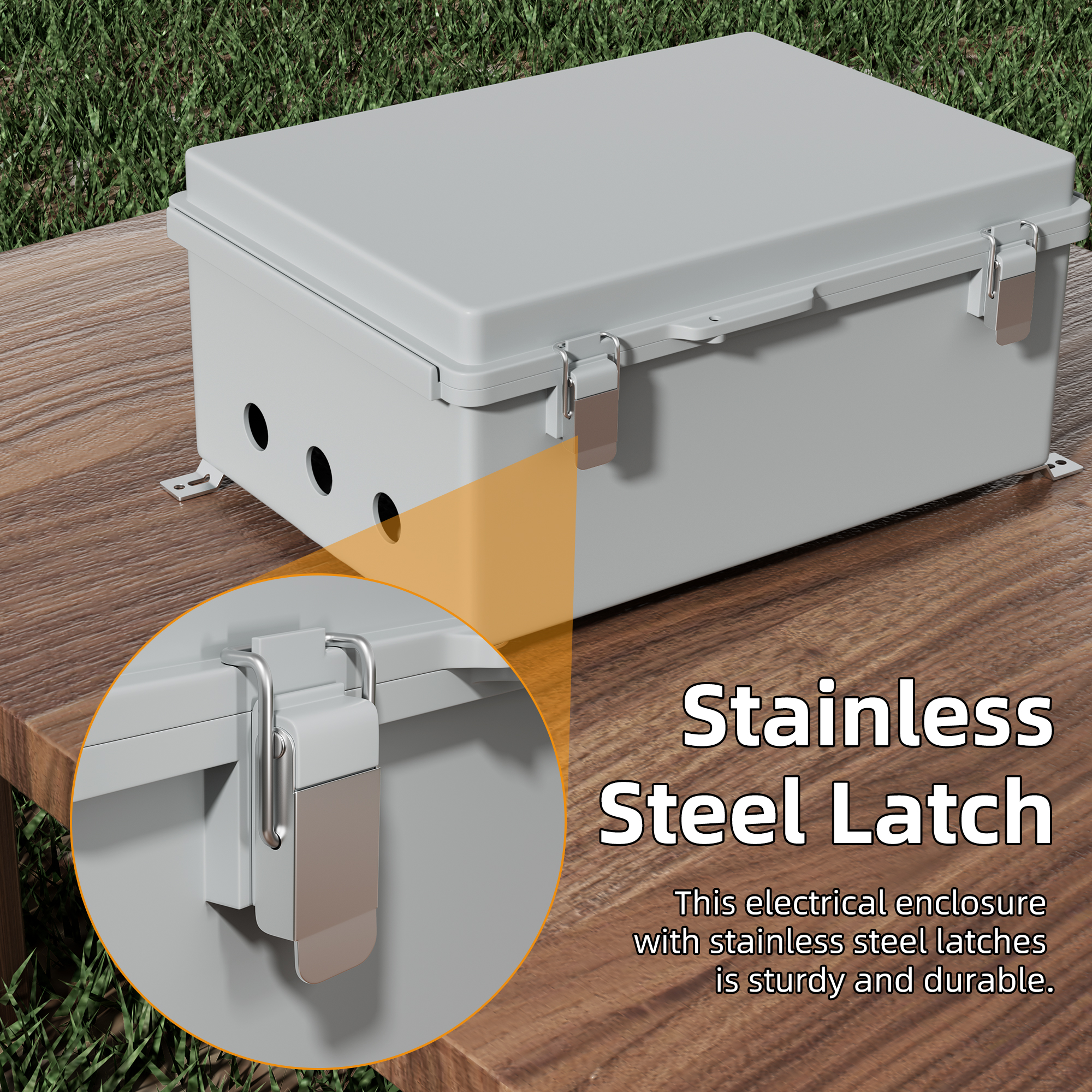 250X350X150MM ABS Grey Outdoor Junction Box Electrical IP67 Outdoor Electrical Box Wall Mounted Waterproof Plastic Junction Box
