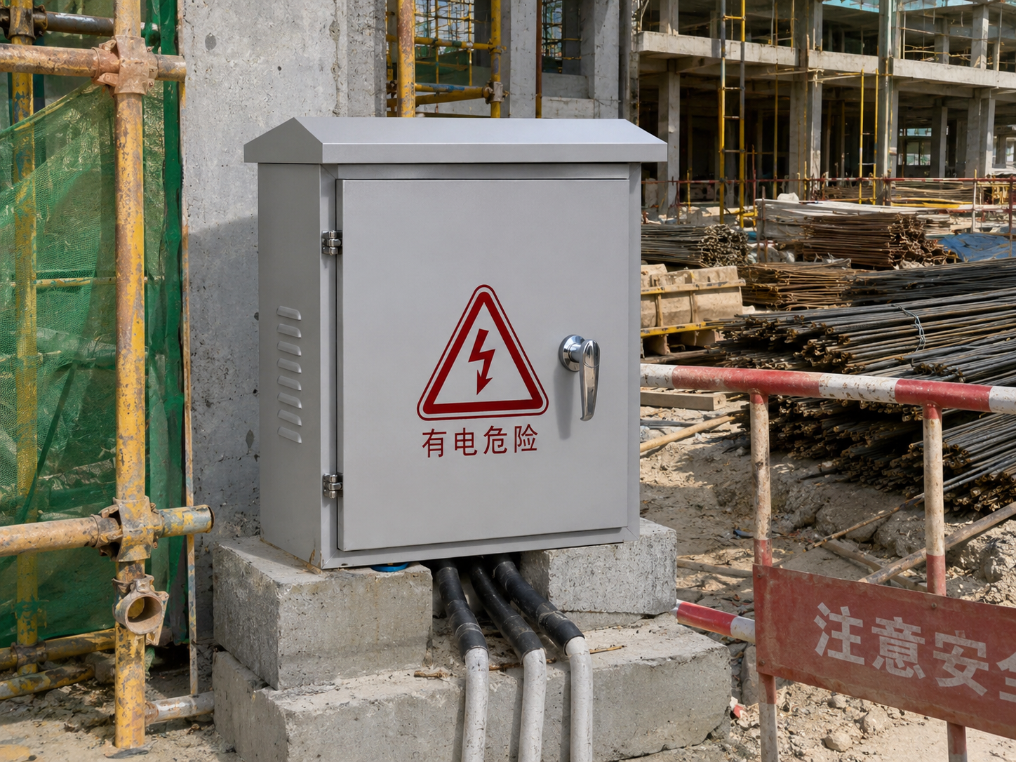 Waterproof Metal Electrical Distribution Box with Socket 380V 630A IP66 Rated for Indoor Construction Use