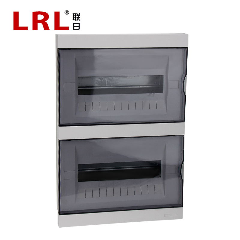 Lianri Small Indoor Household 36 Circuit Electrical Distribution Box LRP3-TRIPLE ROW Surface Enclosure Plastic Cover Cold-Rolled