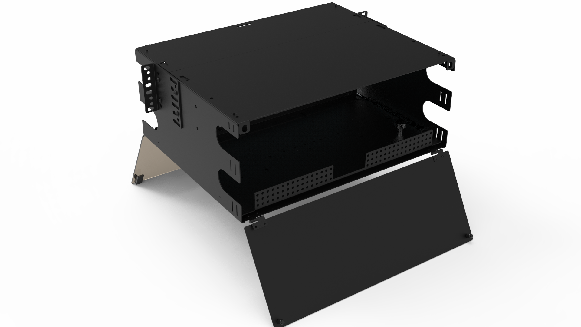Hot Sale ODF Optical Fiber Patch Panel Distribution Box Slide Rail Adapter Panel 4U LC 144/288 Port For Network Cabling Project