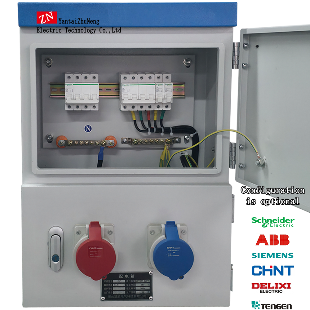 Electrical Junction Box, Three-phase Power Socket Distribution Box Electrical Box, Industrial Waterproof Multi Plug Power Box