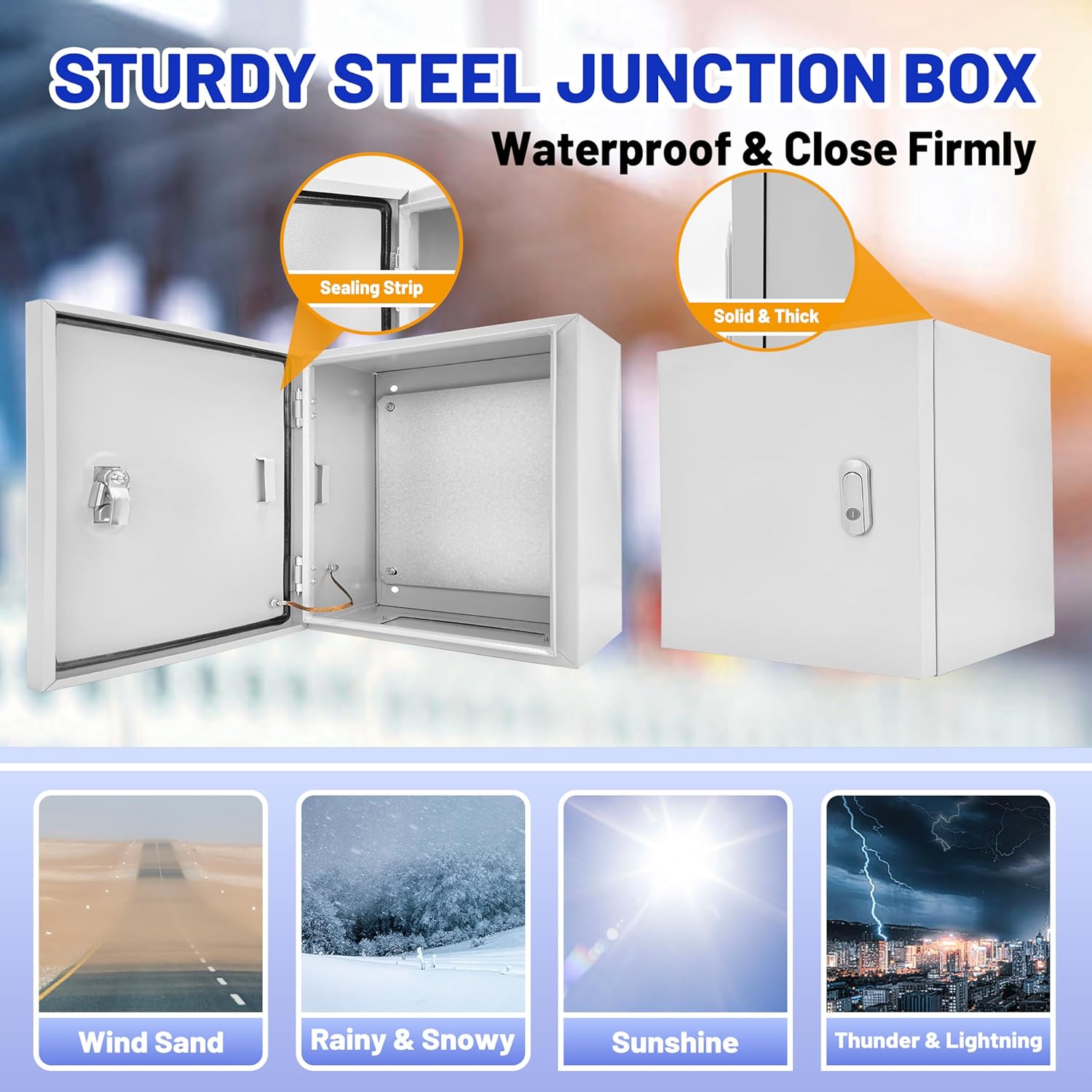 Stainless Steel IP65 Waterproof Wall-mounted Electrical Distribution Box Multi-Factor Lock Durable Design for Industrial Use