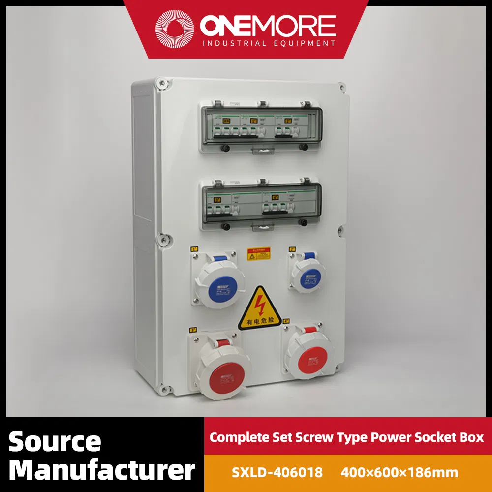 Complete Set Screw Type Power Electrical Socket Box with Onemore Star Industrial Waterproof Distribution Cabinet