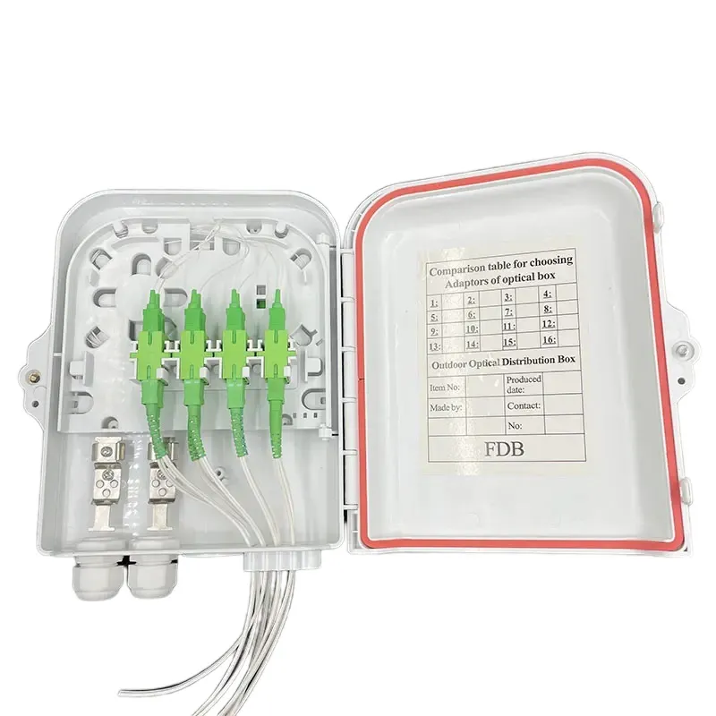 Premium Outdoor Wall-Mounted Fiber Optic Distribution Box for 8 Cores