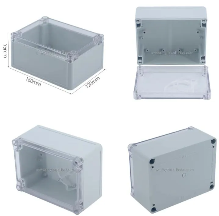 160X120X75mm OEM Medium Size Low-Voltage Electronic ABS Housing IP66 65 Outdoor Waterproof Plastic Power Switch Distribution Box