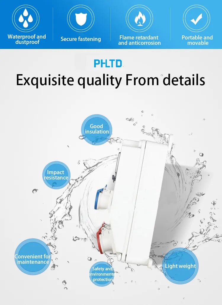 IP67 32A/16A 5p Socket Distribution Box