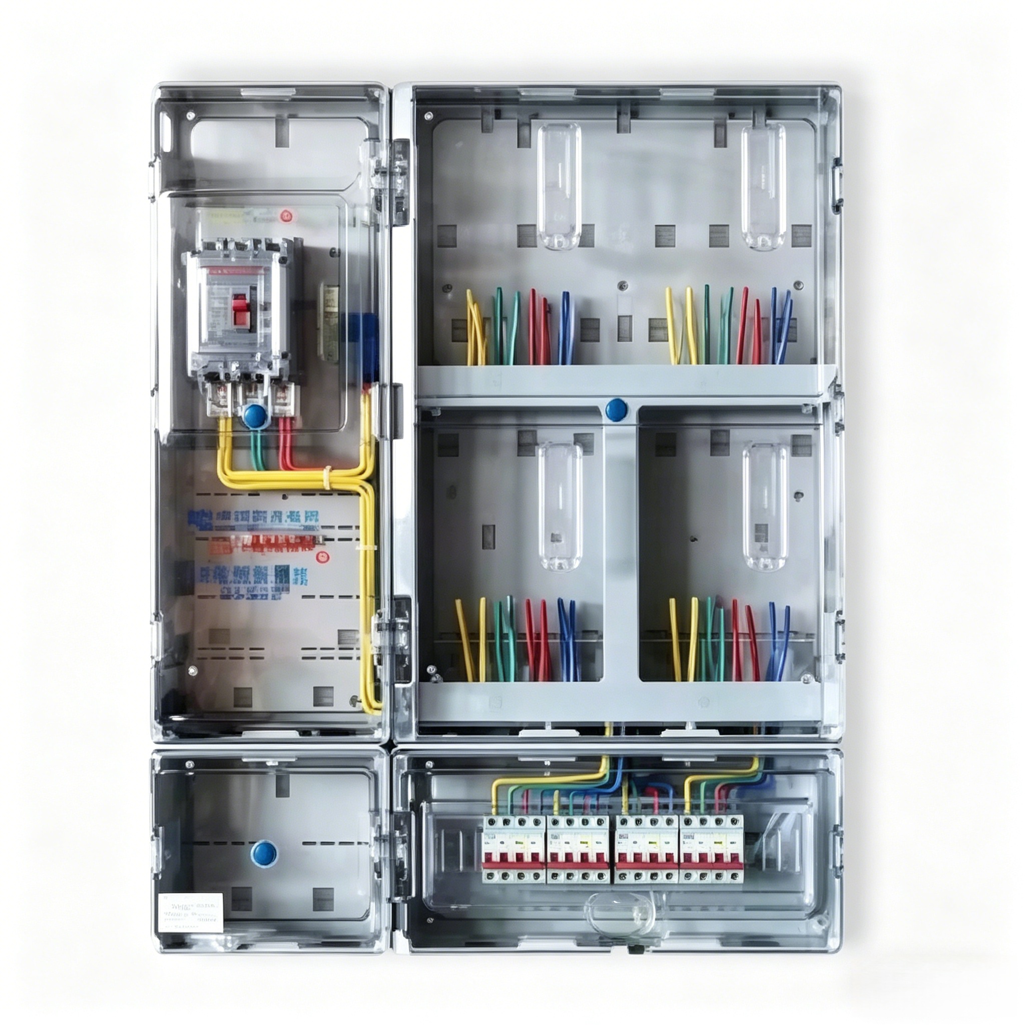JXF IP30 200-A 380-V Wall-mounted/Embedded Distribution Box For Indoor/Outdoor Industrial Use ISO Certified