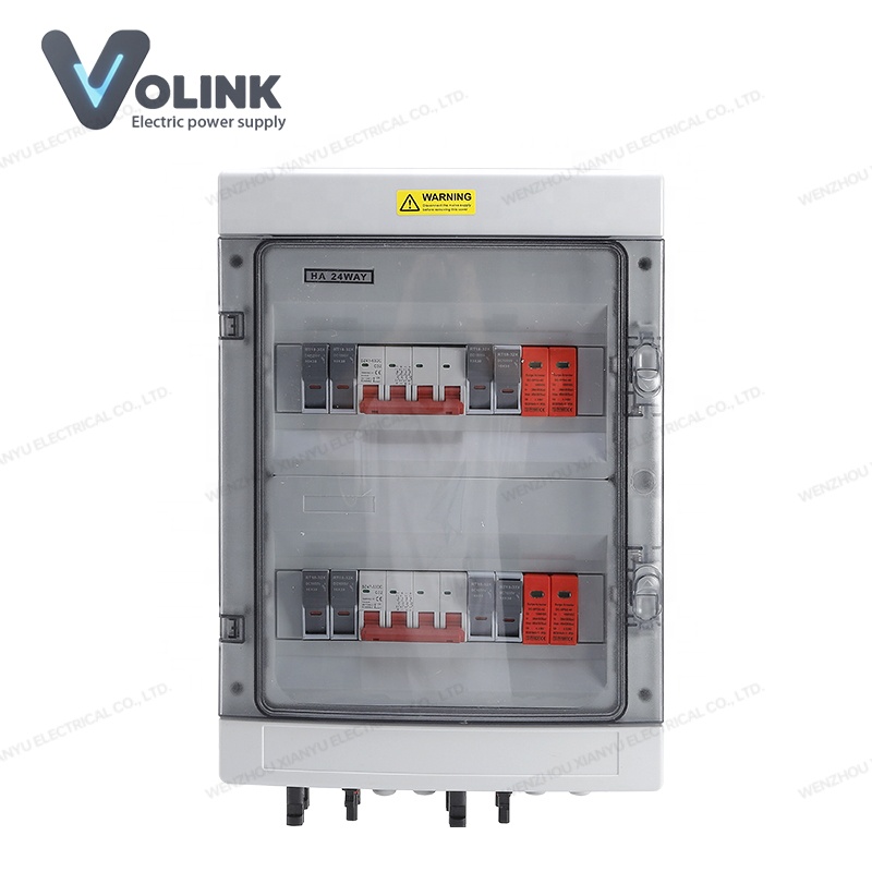 Outdoor Solar Photovoltaic System Power Distribution Equipment DC 500V 1000V IP65 Waterproof ABS Junction Box Sunproof Dustproof