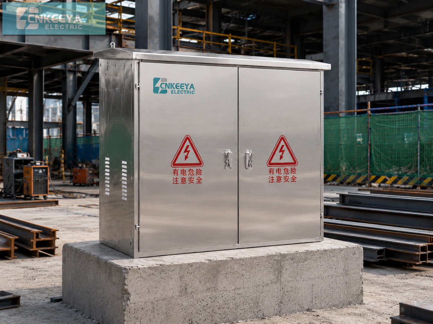 SS304 Stainless Steel Double Door 63A 400V/380V IP65 Indoor Electrical Distribution Box Cabinet