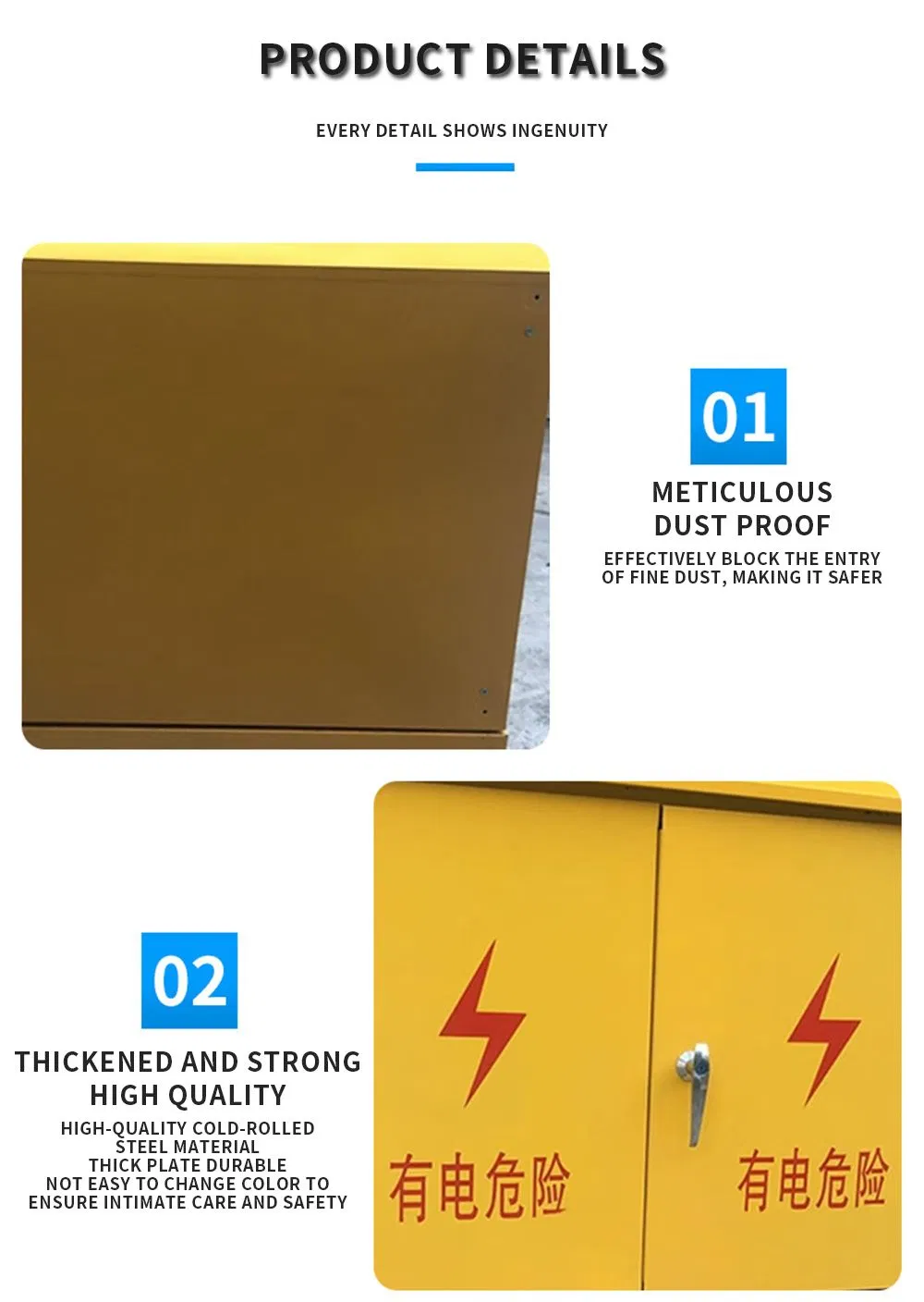 600*500*200 Outdoor Wall-Mounted Rainproof Distribution Board Metal Enclosure Junction Box