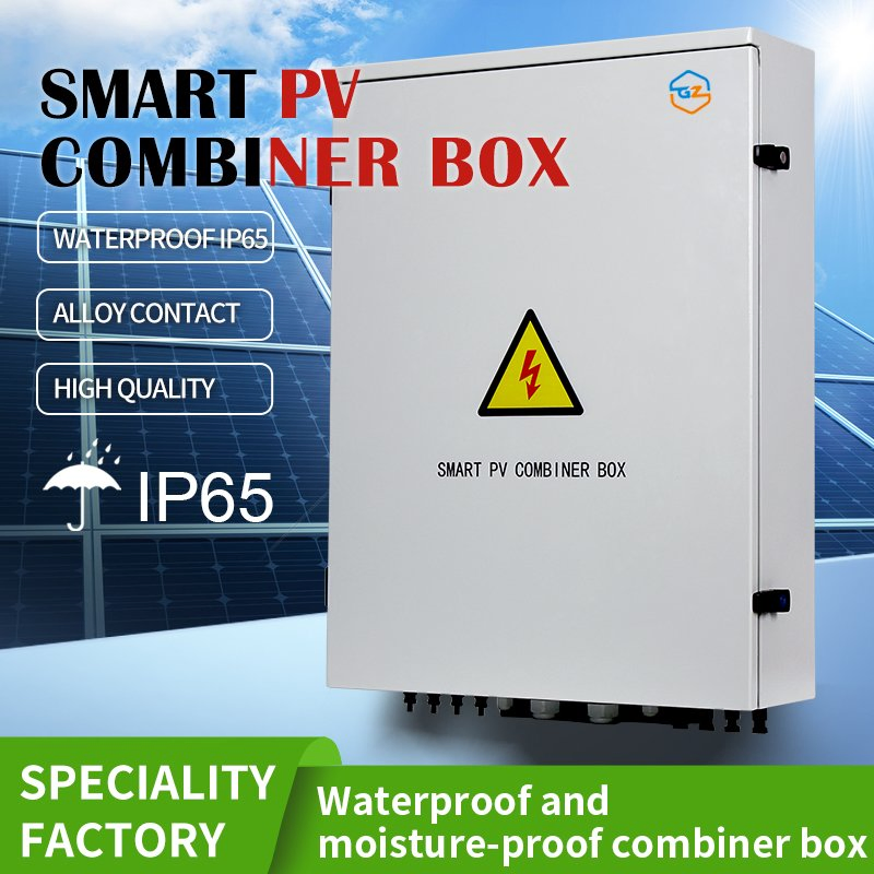 Solar PV Metal Combiner Box IP65 Outdoor Power Distribution Switch Boxes 4 in 1 out 2 4 6 8 Strings