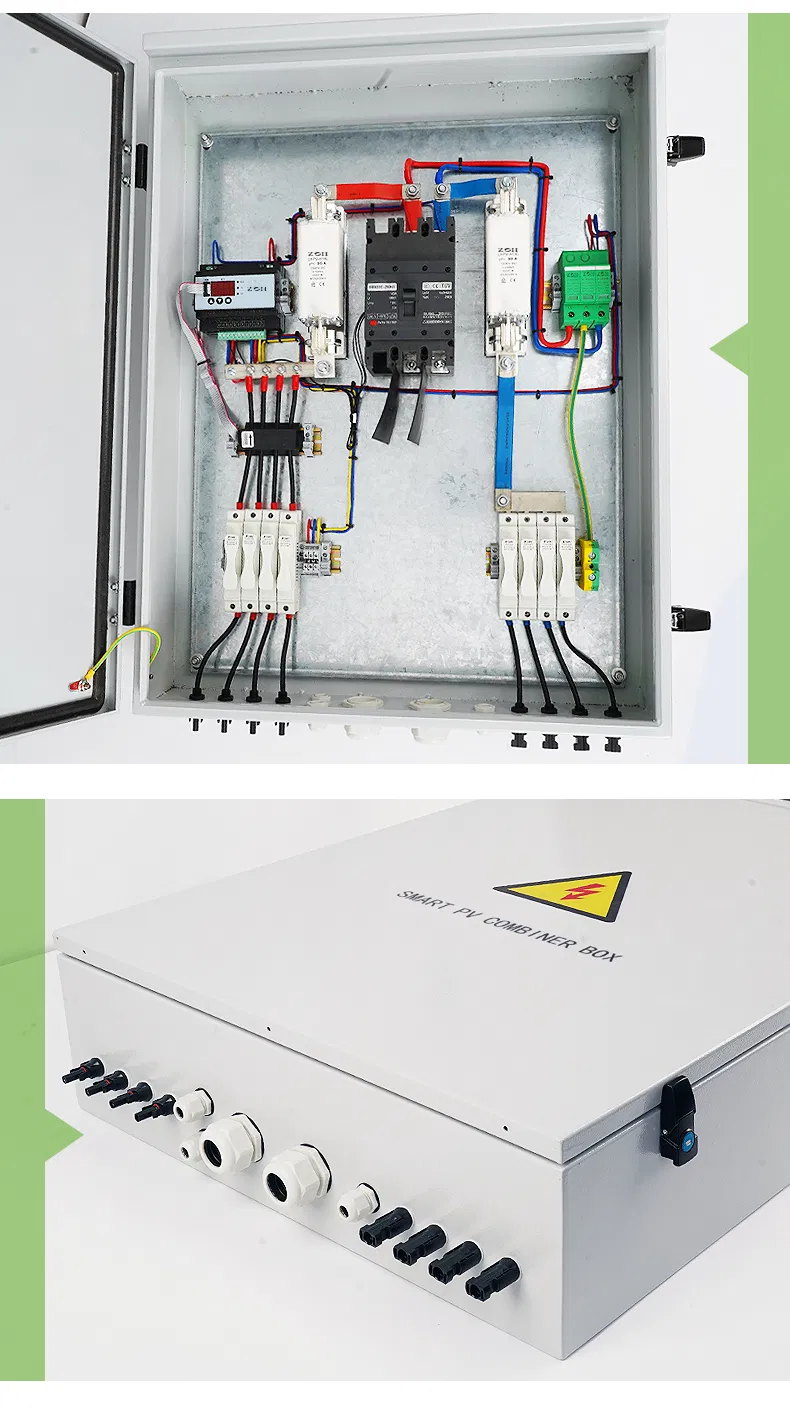 Solar PV Metal Combiner Box IP65 Outdoor Power Distribution Switch Boxes 4 in 1 out 2 4 6 8 Strings