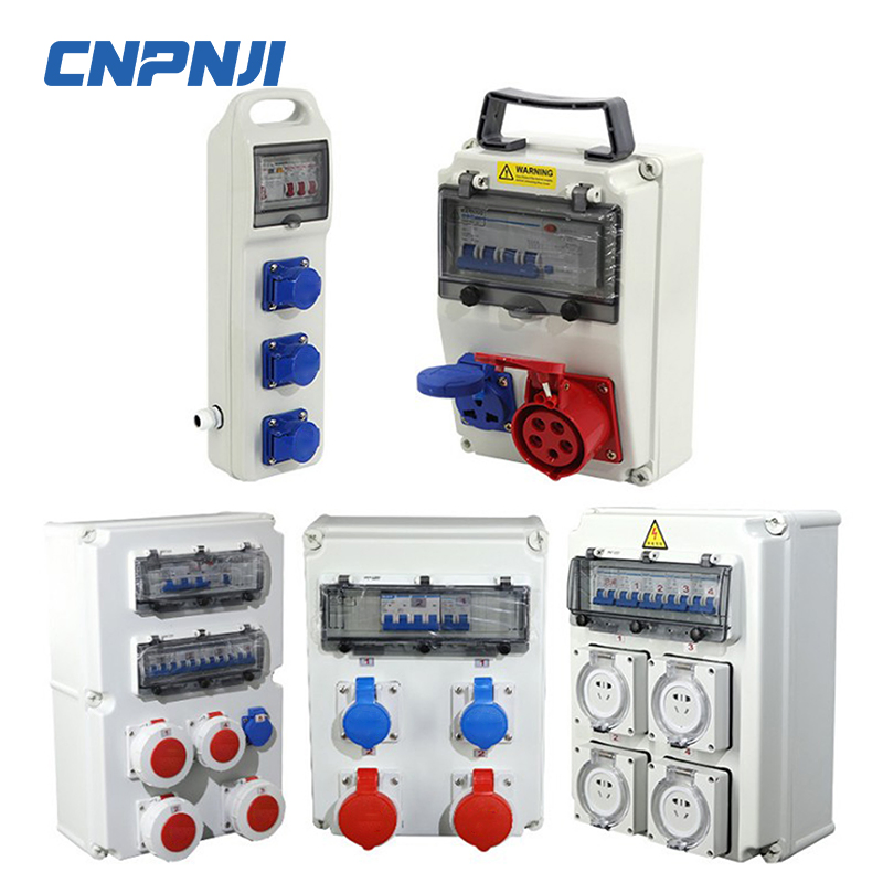 Industrial Power Distribution Box Socket Enclosure Case Waterproof Electrical Panel Equipment Circuit Breaker (MCB) Combination Box