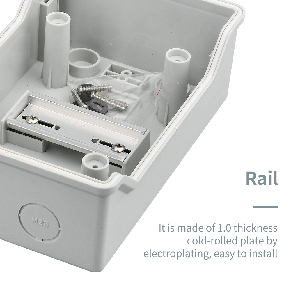 Tulabu SHPN 9-Way AC Type DIN Rail Waterproof Electrical Power Distribution Box with Breaker Protection for Outdoor Use