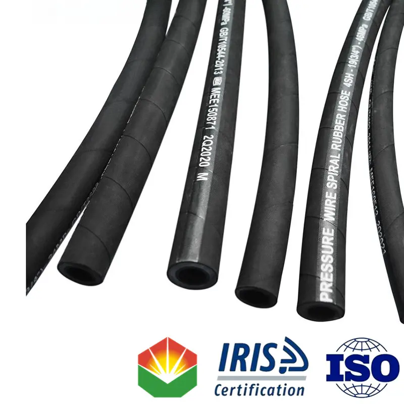 Discount EN 856 4SH Strong structure 4 layer winding ultra high pressure steel wire screw hydraulic reinforced hose Exporter, Pricelist