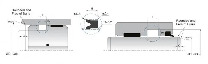 NBR Piston Rod Seals Hydraulic Elastomer