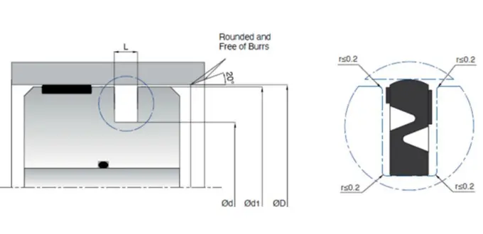 Double Acting Pneumatic Piston Seals ISO Approved