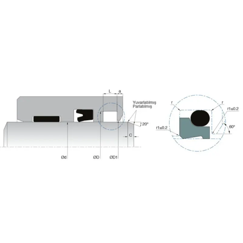 Discount                     KL105 PTFE NBR Cylinder Wiper Seal with an energizer o ring                 Exporter, Products