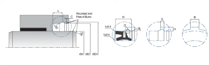 Custom Pneumatic Rod Seals NBR SAC 0