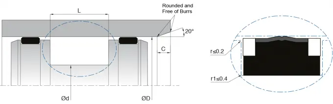 Abrasion Resistant Compact Piston Seal KL44