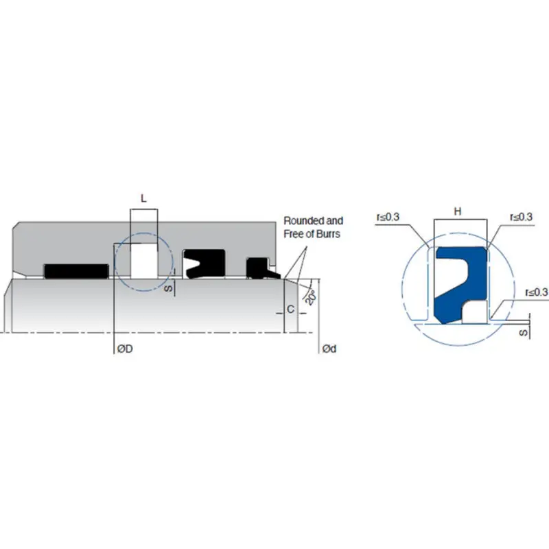 Discount                     Wear Resistant Hydraulic Rod Seals KL05 PU / POM Material For Mobile Cylinder                 Pricelist, Products