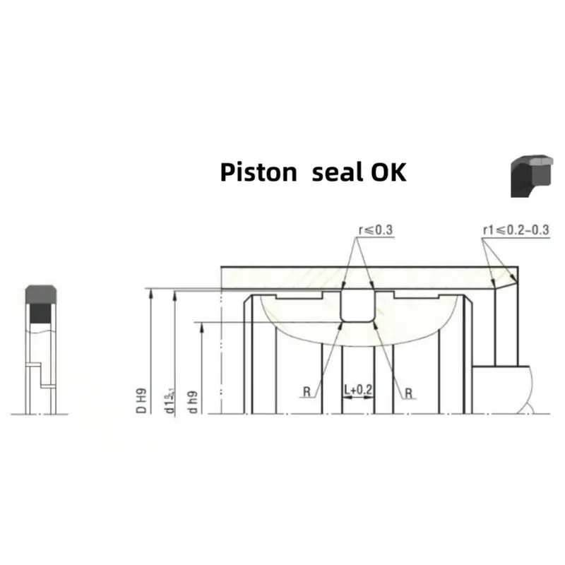 Discount                     Black 80Mpa POM NBR Ok Compact Piston Seal For Excavator                 Products, Company