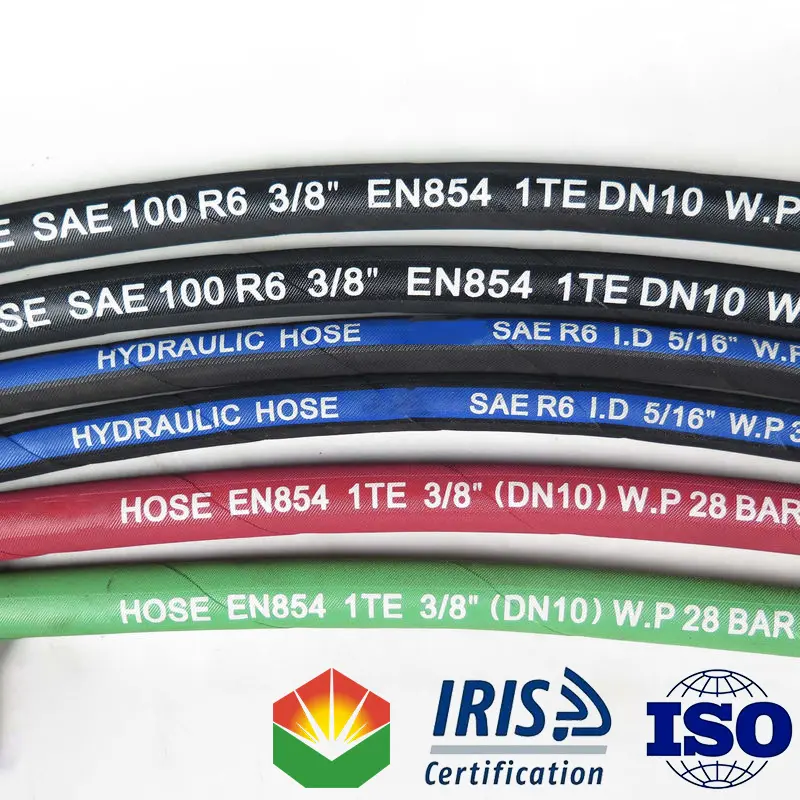 Cheap Top Quality EN853 SAE 100 R6 Oil Air Water Hydraulic Hose R6 Textile Rubber Hose Exporters, Company