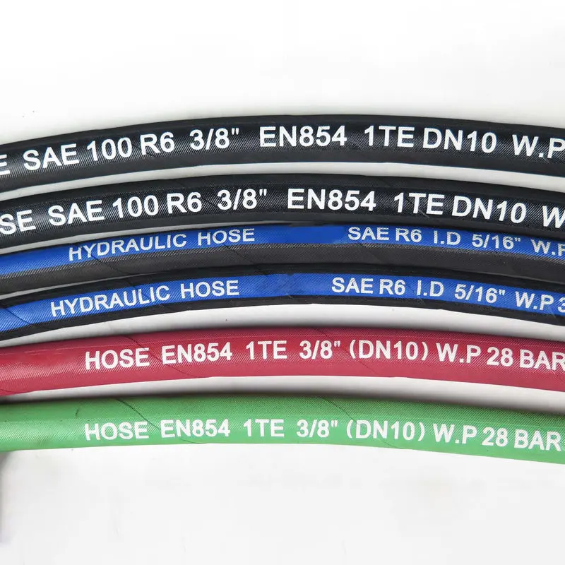 Discount                     Top Quality EN853 SAE 100 R6 Oil Air Water Hydraulic Hose R6 Textile Rubber Hose                 Exporter, Products
