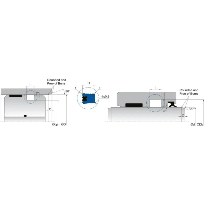 Discount                     KL24 Single Acting Piston Rod Seals Hydraulic Symmetrical Design                 Exporters, Product