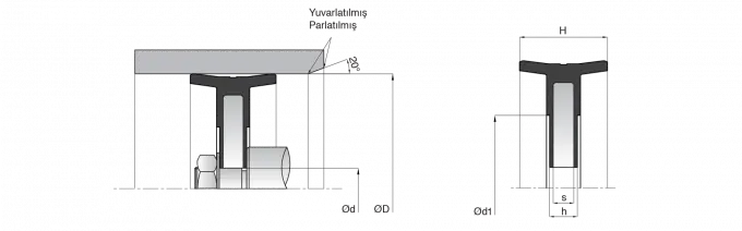 KL66 Pneumatic Piston Seal NBR Double Acting