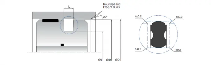 NBR Pneumatic Piston Seals Double Acting