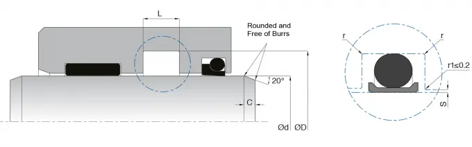 KL86 High speed PTFE Rod Seals Pneumatic High Abrasion Resistance