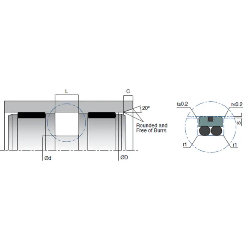 Discount                     KL50 Double Acting Piston Seal PTFE / NBR Hydraulic Piston Packing Seal                 Product, Company