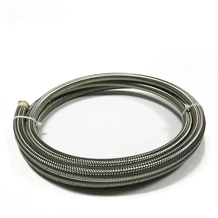 Discount                     PTFE Black Silver Stainless Steel Braided Fuel Line Hose Static-Free Racing Car Steel Braided Fuel Hose                 Product, Products