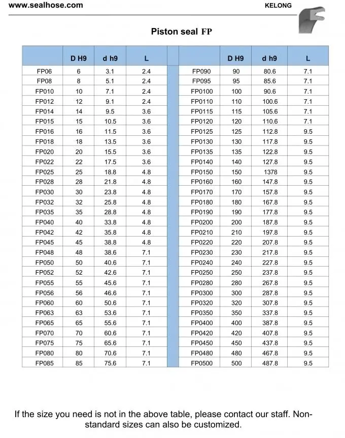 PTFE 304 FP Type Simmerring U-Seals 1