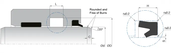 KL83 NBR Hydraulic And Pneumatic Seals