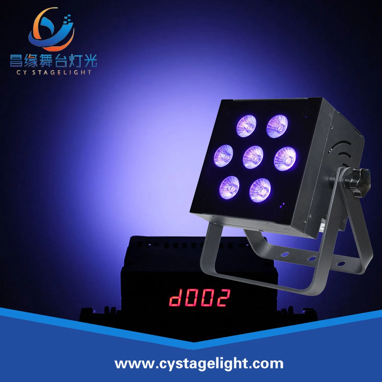 Stage/Wedding/Party Light Rgbwauv Battery 7*12W Portable Wireless DMX LED PAR