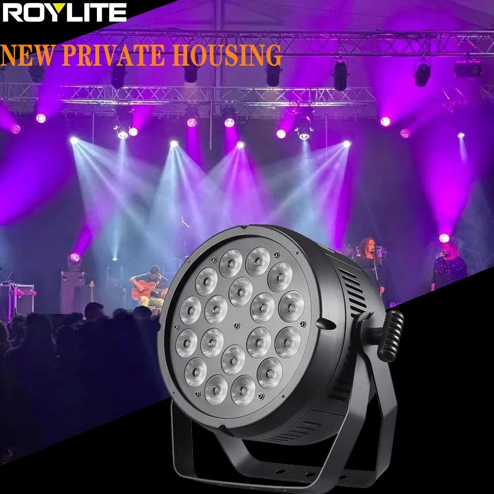 18PCS 10W DMX Controlled LED DJ Disco PAR Can up Light Stage Lights
