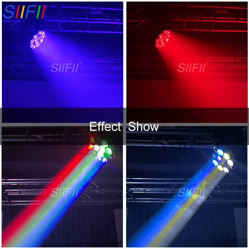 Stage Lights RGBW 4 in 1 Zoom 12X40W Wash LED Moving Head Light for Theater